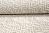 Hand-Woven Ivory New Zealand Wool Geometric Flatweave Rug in Multi Sizes by LoomBloom
